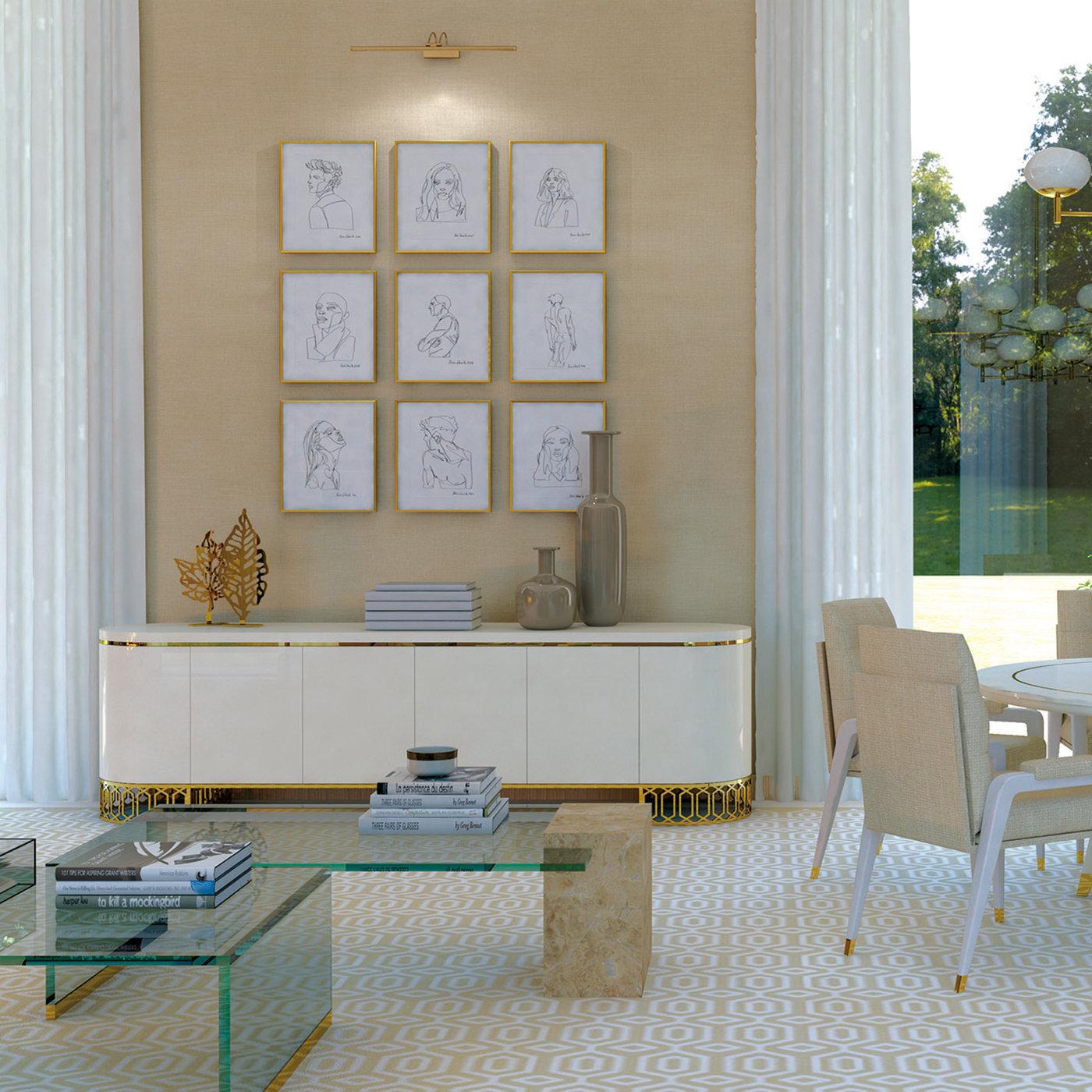 Modern King White Sideboard by Giannella Ventura For Sale