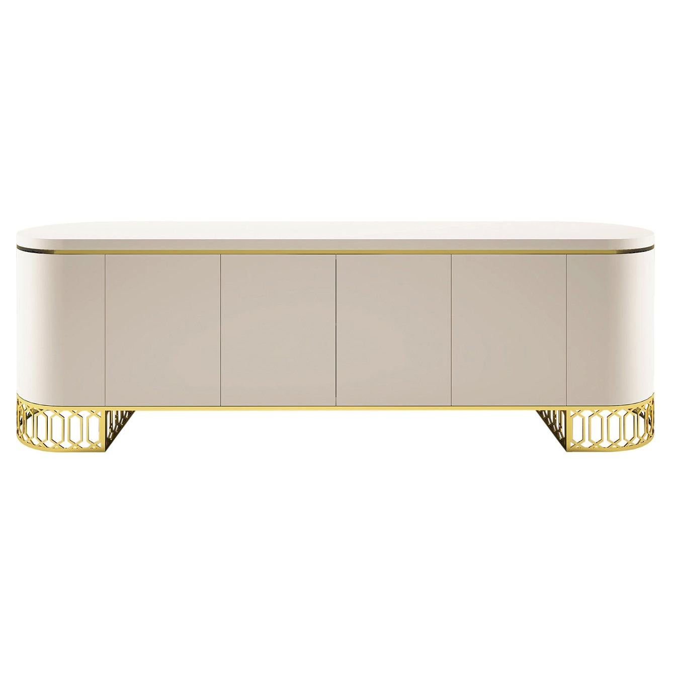 King White Sideboard by Giannella Ventura For Sale