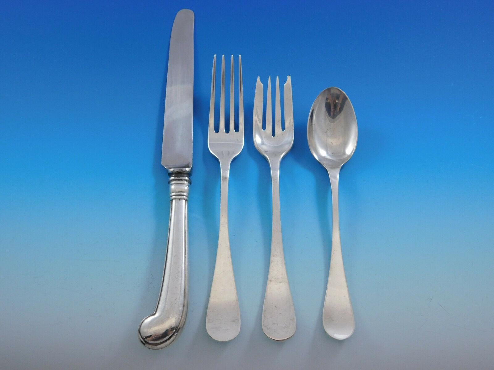 King William by Tiffany & Co Sterling Silver Flatware Set for 8 Dinner 84 Pieces In Excellent Condition In Big Bend, WI