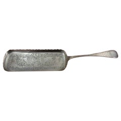 King William Engraved by Tiffany and Co Sterling Silver Crumber Bright-Cut Roses