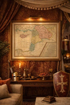 Kingdom of Jerusalem Map, Crusades Holy Land Cyprus, Wilkinson 1817