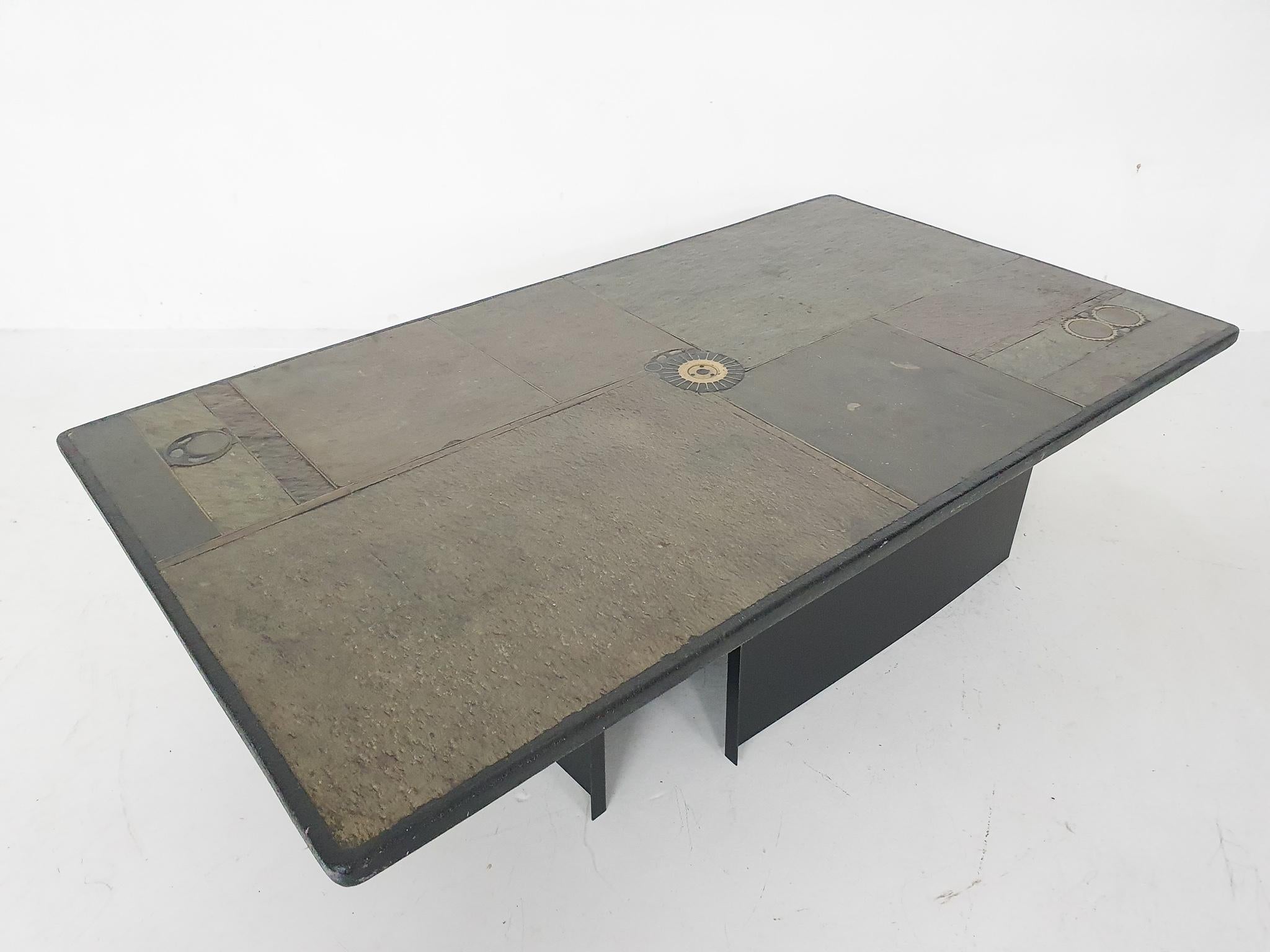 Kingma Attrb. Stone Coffee Table, The Netherlands, 1970's 5