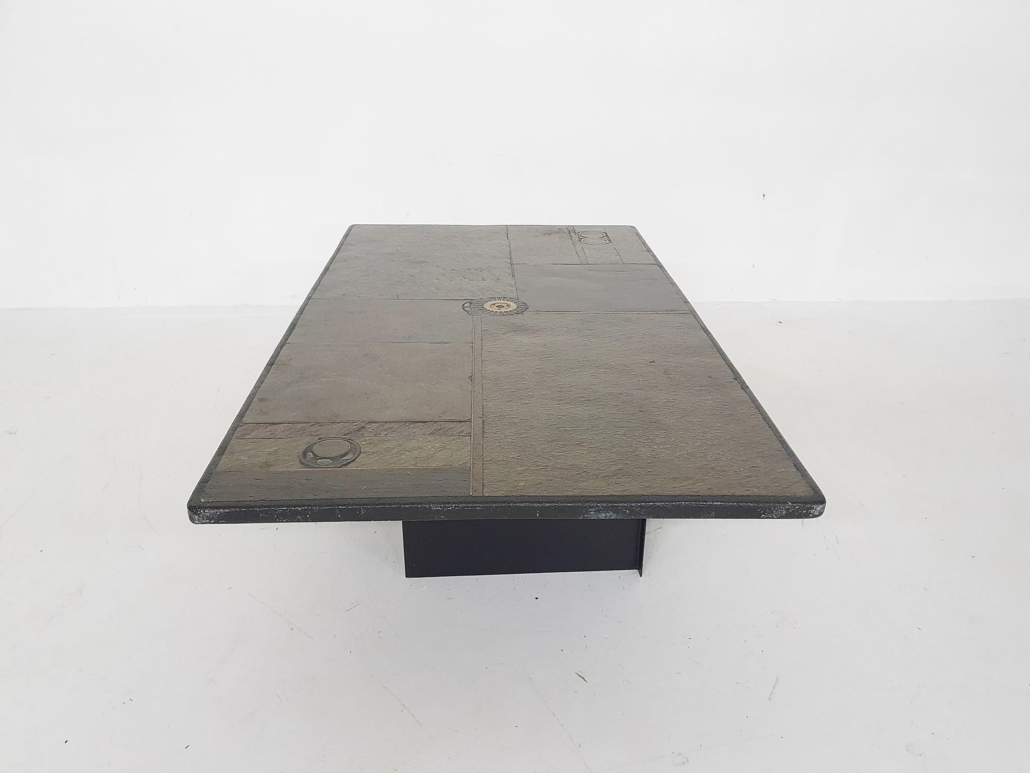 Kingma Attrb. Stone Coffee Table, The Netherlands, 1970's 6