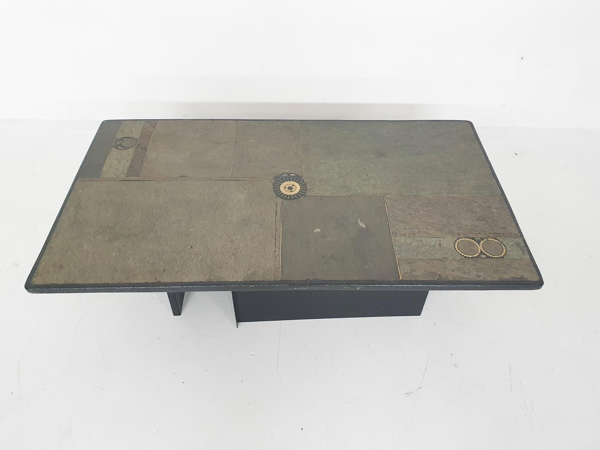 Brutalist Kingma Attrb. Stone Coffee Table, The Netherlands, 1970's