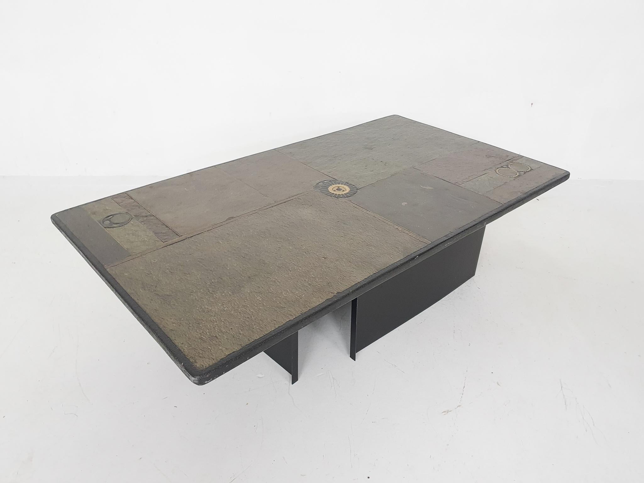 Kingma Attrb. Stone Coffee Table, The Netherlands, 1970's 2