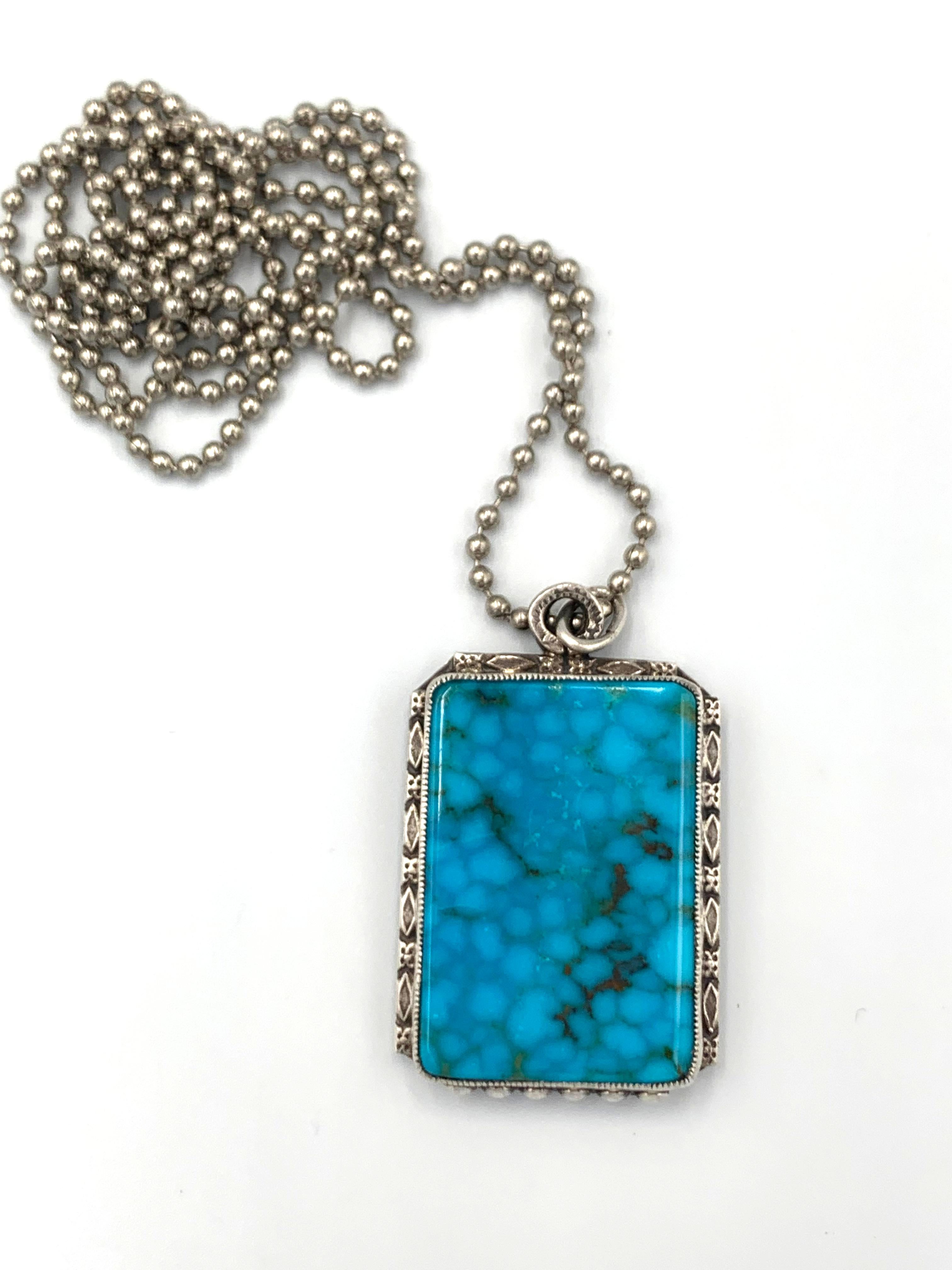 Médaille pour chien Kingman Birdseye Turquoise par Aldrich en vente 6