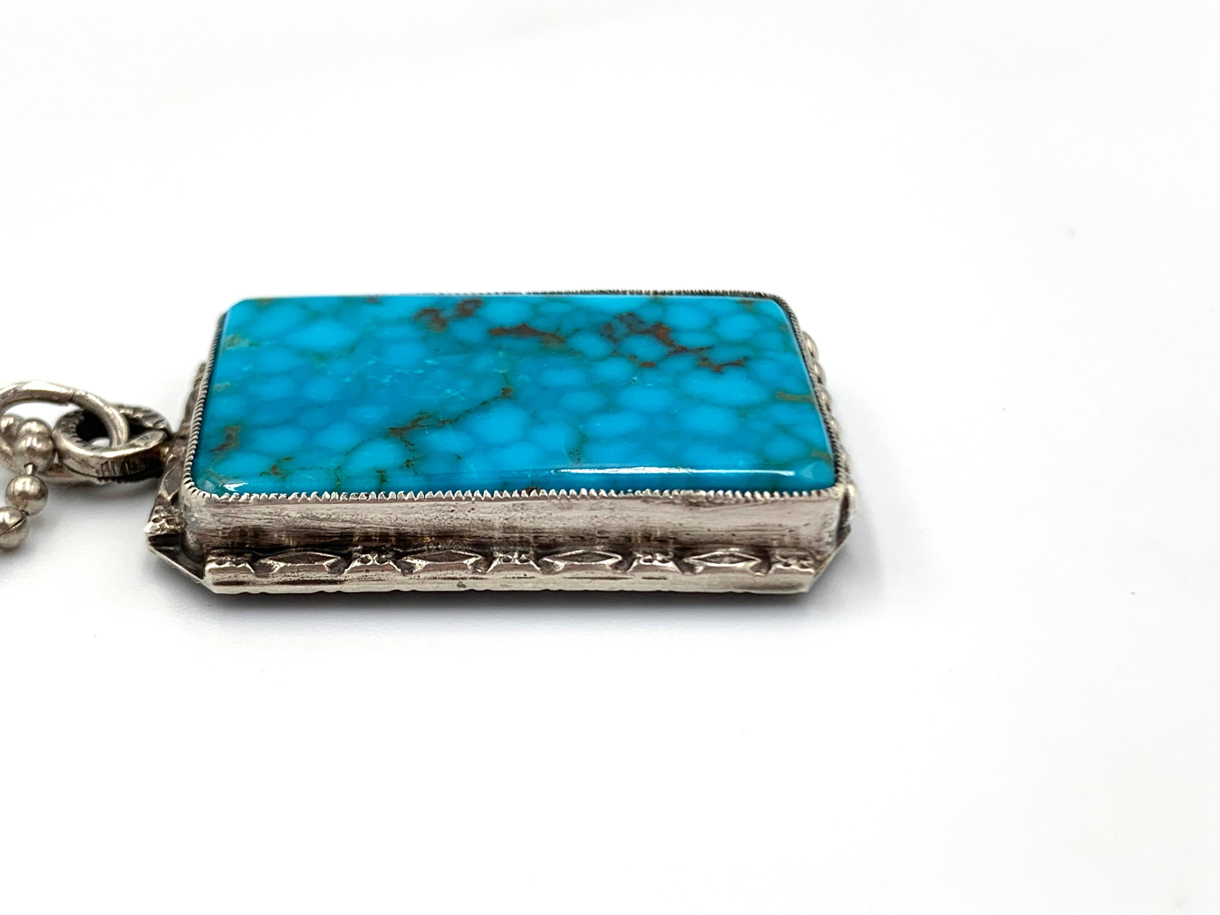 Médaille pour chien Kingman Birdseye Turquoise par Aldrich en vente 1