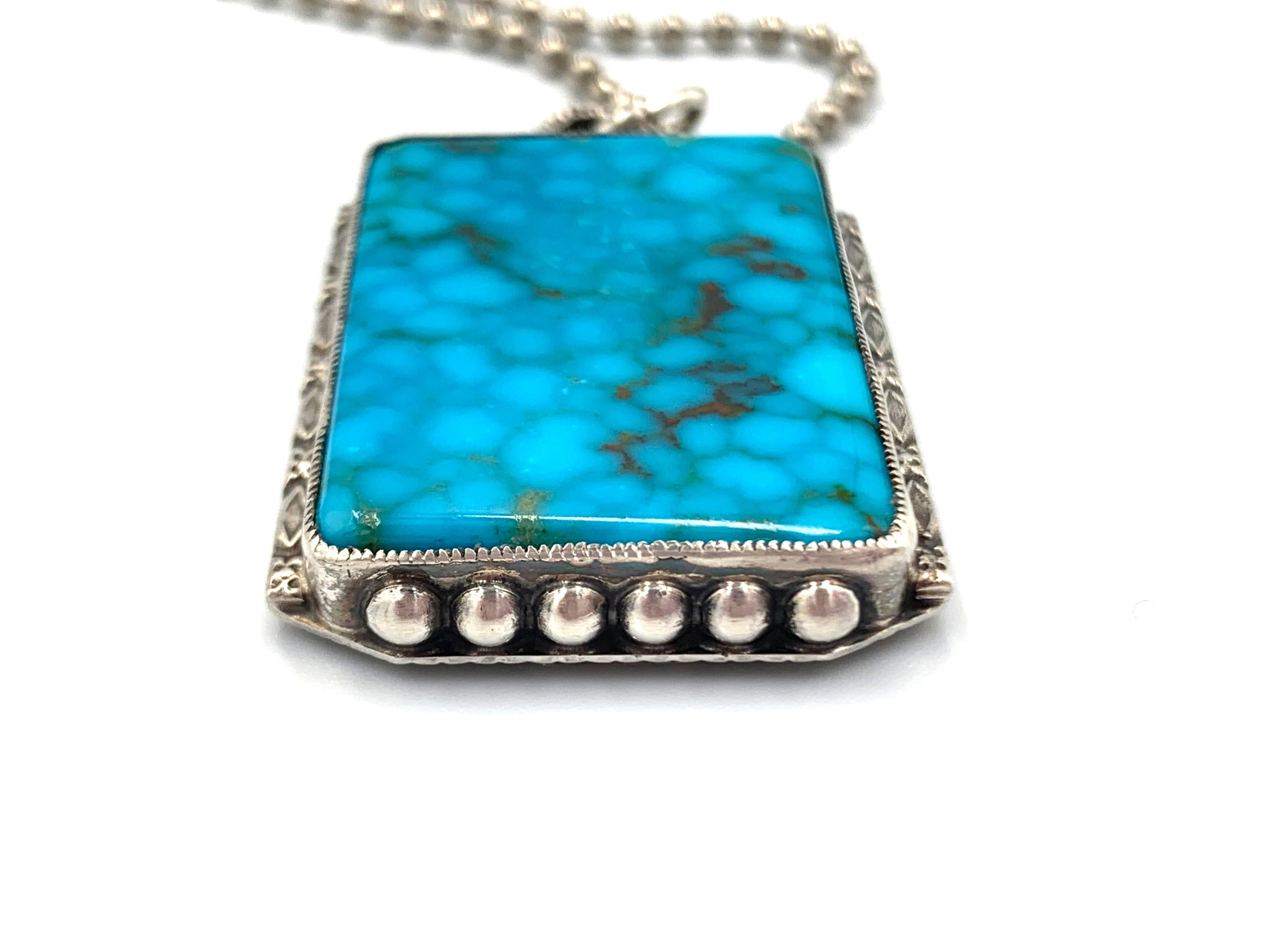 Médaille pour chien Kingman Birdseye Turquoise par Aldrich en vente 2