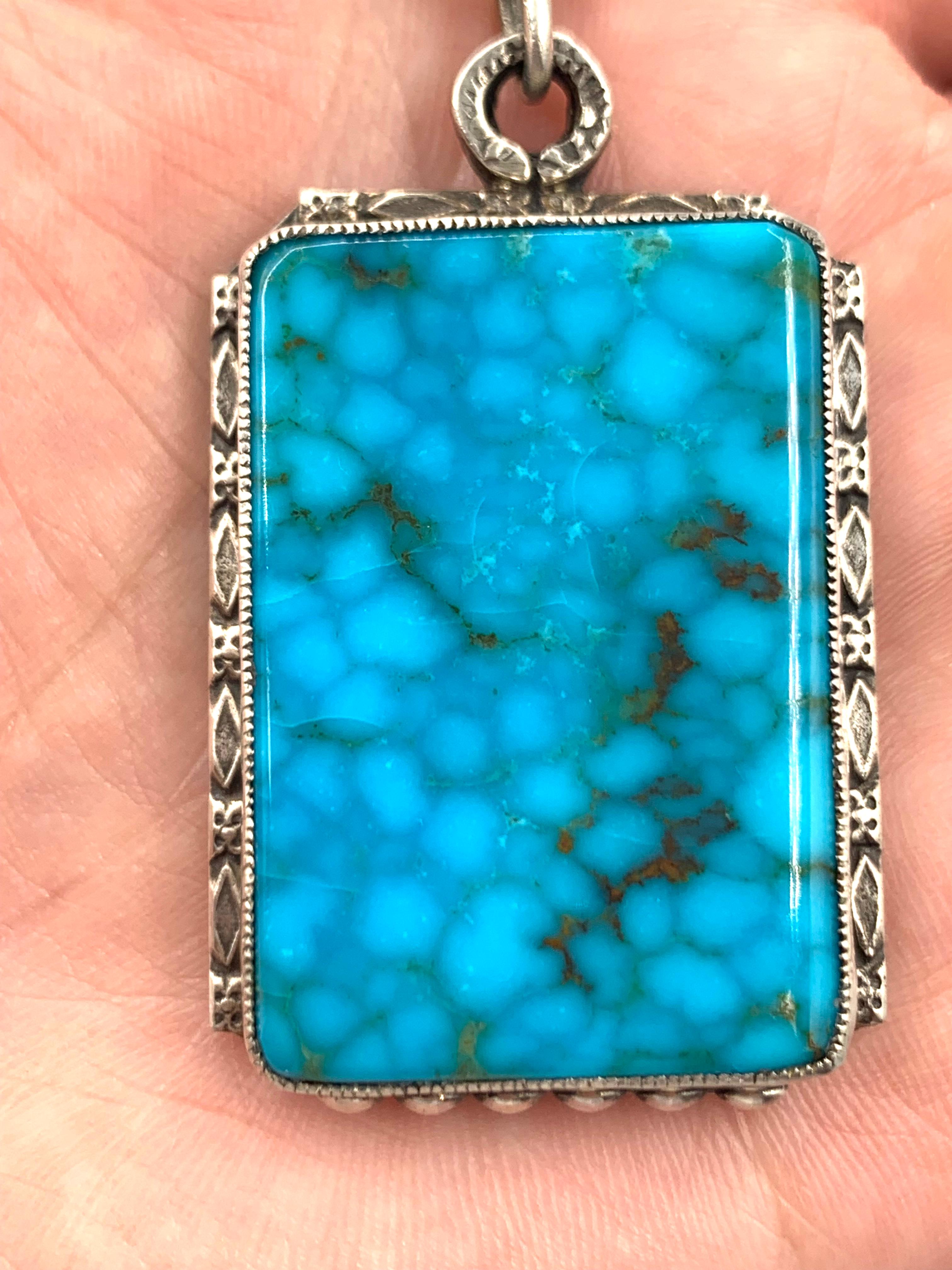 Médaille pour chien Kingman Birdseye Turquoise par Aldrich en vente 3
