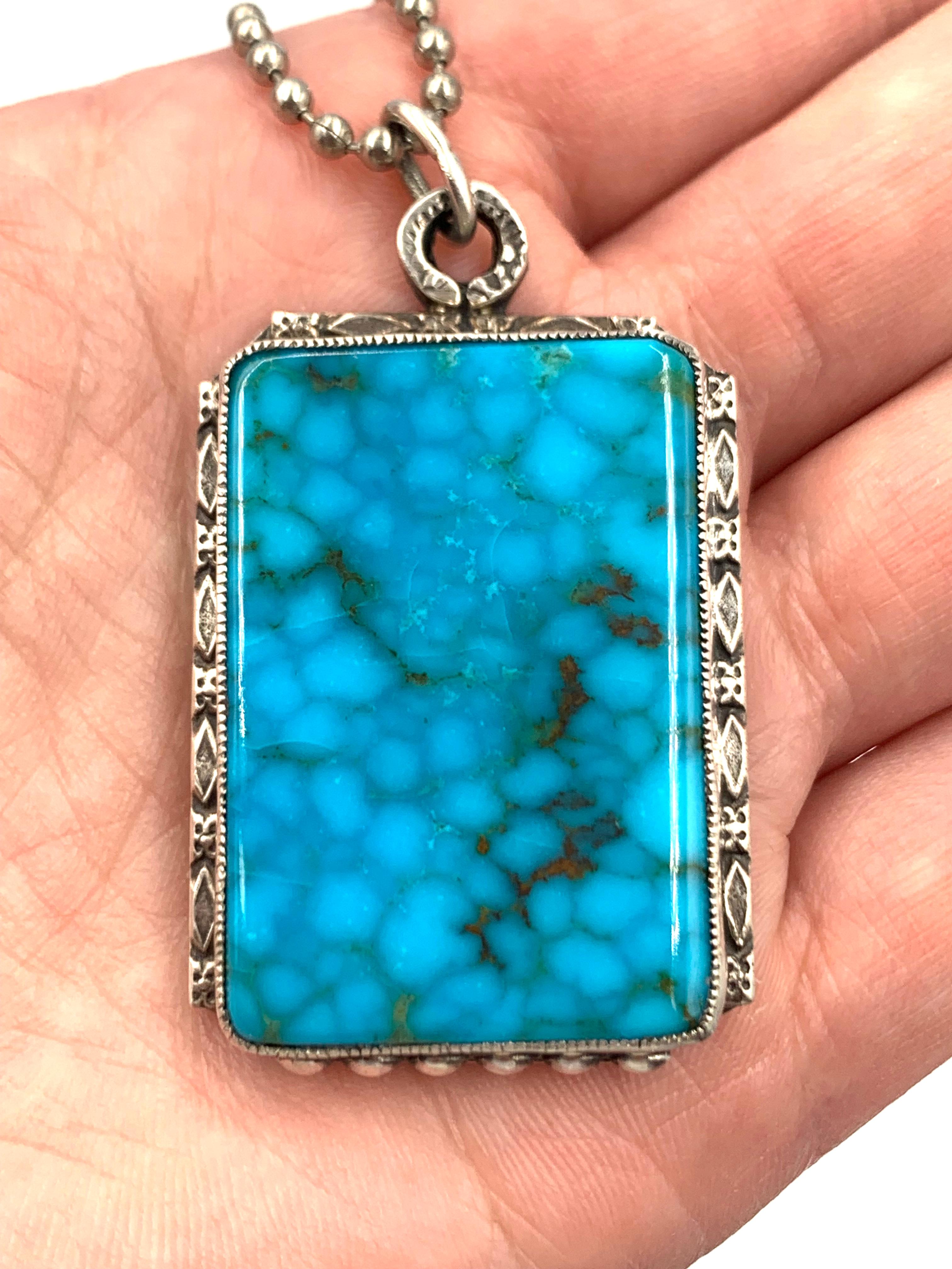 Médaille pour chien Kingman Birdseye Turquoise par Aldrich en vente 4