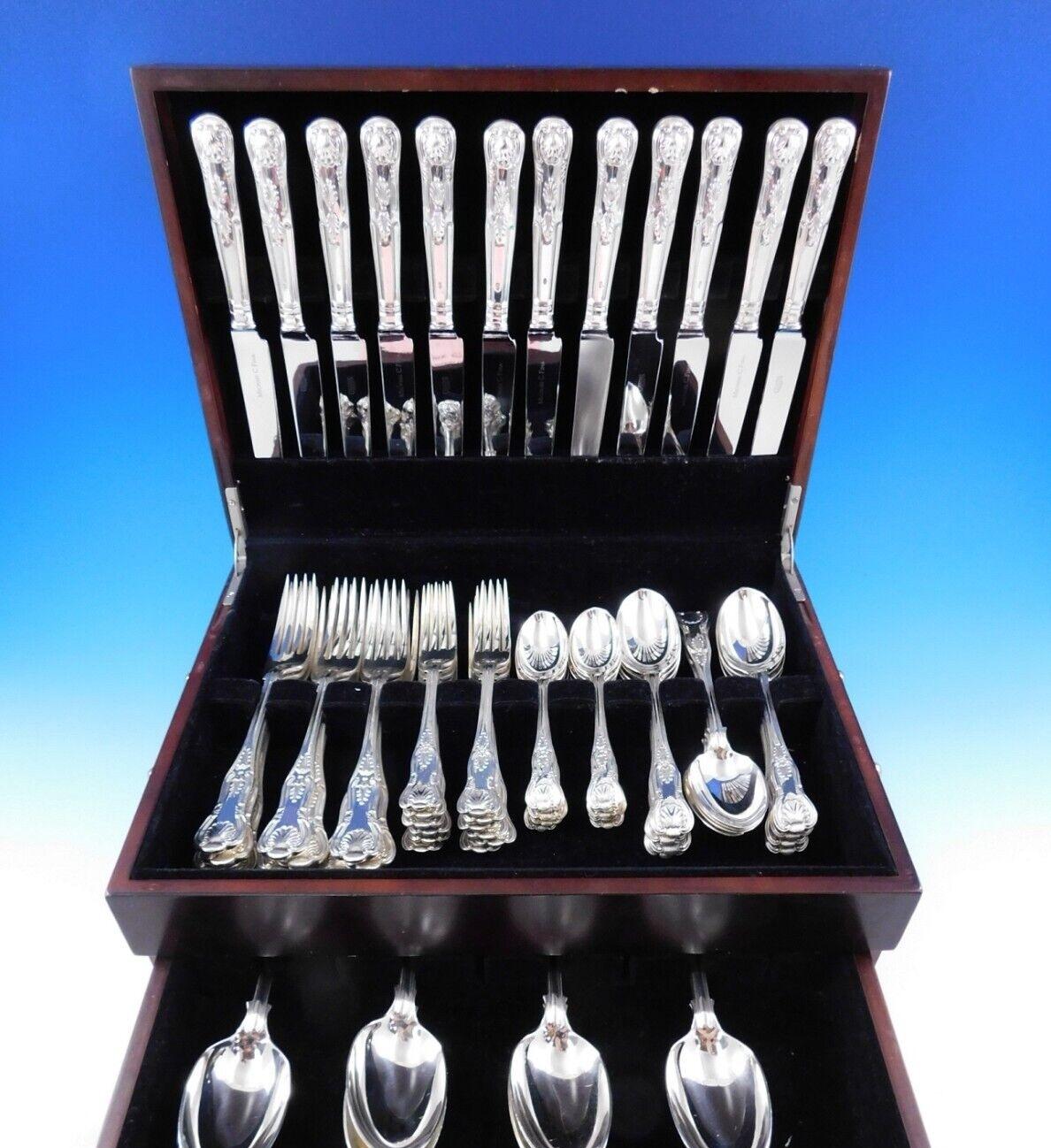Juego de Cubiertos de Plata de Ley Inglesa Kings by CJ Vander Servicio de Cena 64 piezas en venta 4