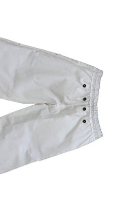 King's Cortina Vintage White Cotton Pants with Utility Details