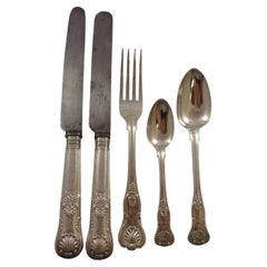 Kings English Sterling Silver Flatware Set for 12 Service 52 Pieces Dinner