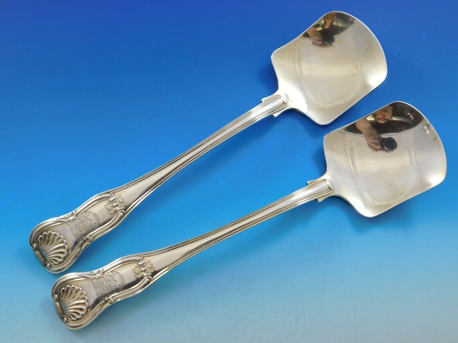 Servicio de Cubiertos de Plata de Ley Inglesa de los Reyes 138 Piezas Cena con Cresta en venta 2