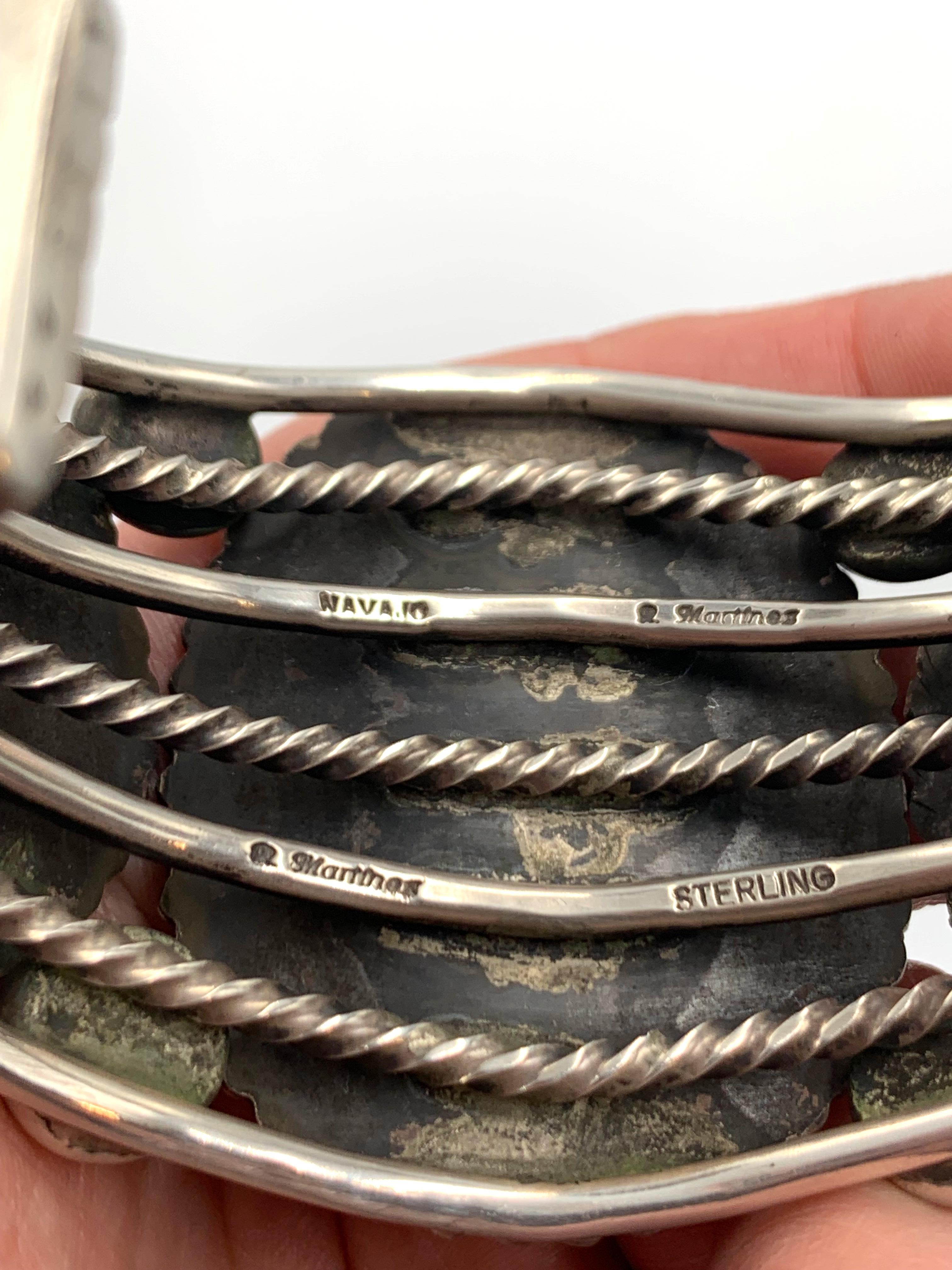 King's Manassa Türkis Manschette aus Sterling Silber von Rick Martinez im Angebot 7