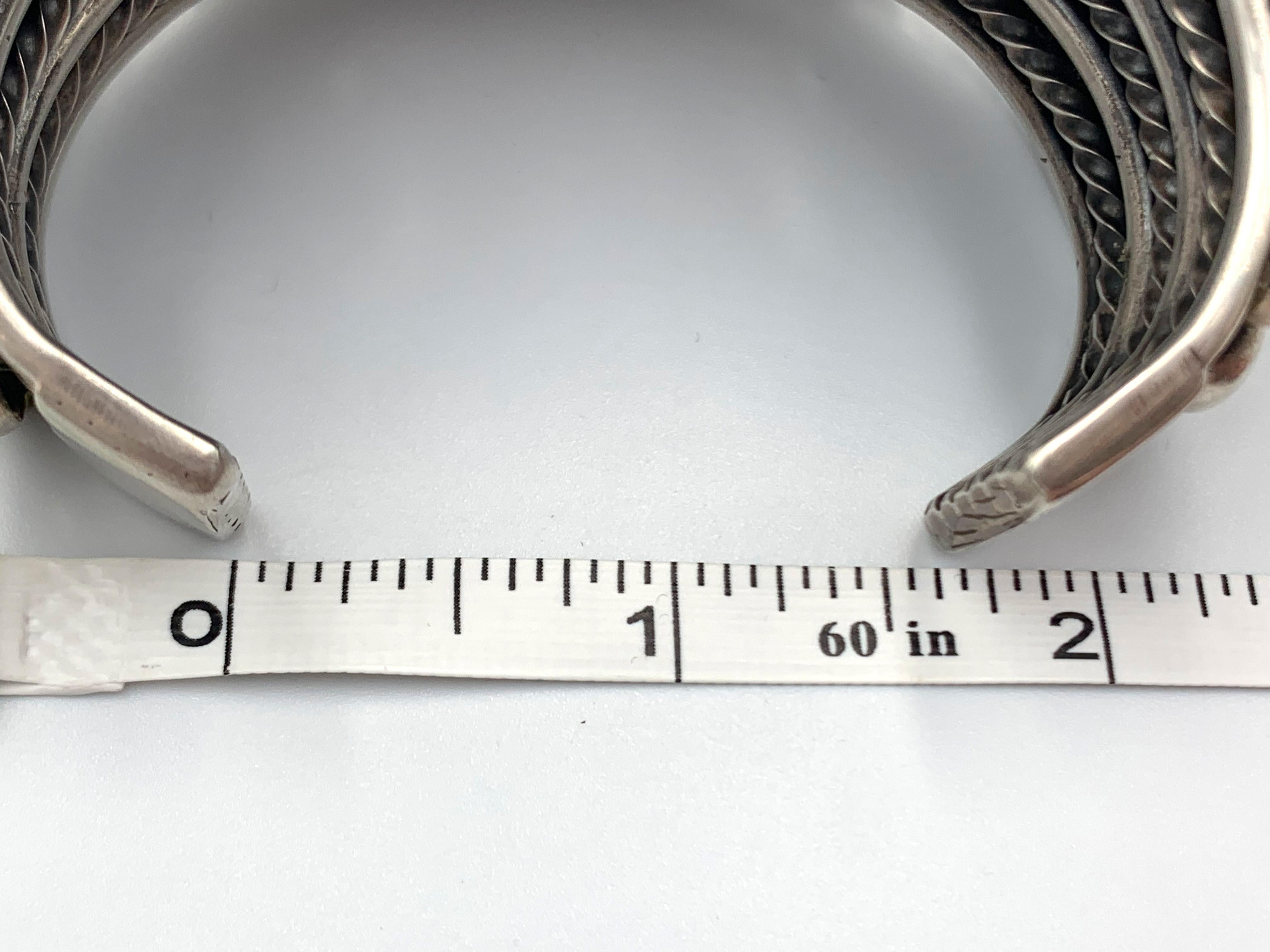 King's Manassa Türkis Manschette aus Sterling Silber von Rick Martinez im Angebot 8