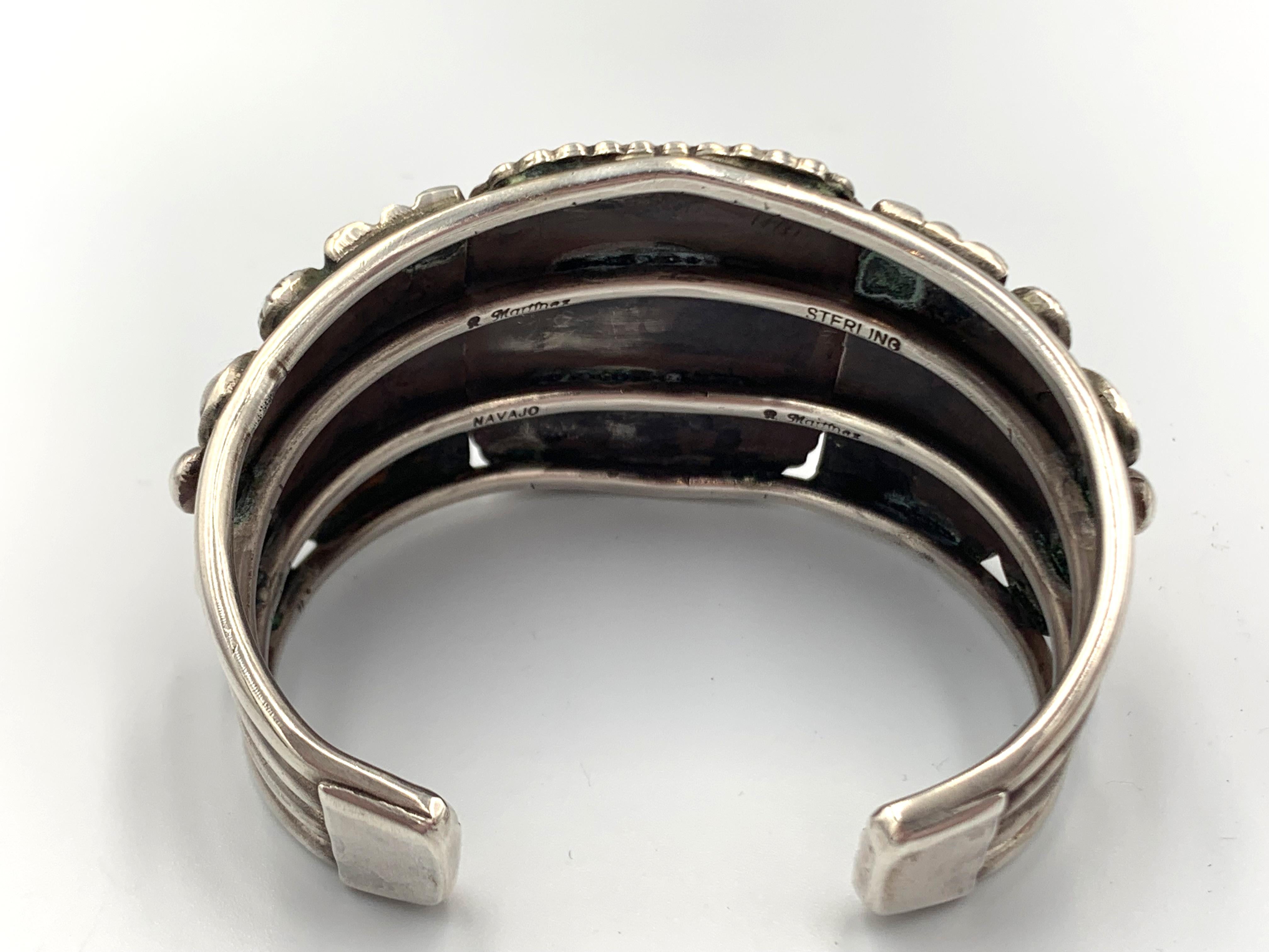King's Manassa Türkis Manschette aus Sterling Silber von Rick Martinez im Angebot 1