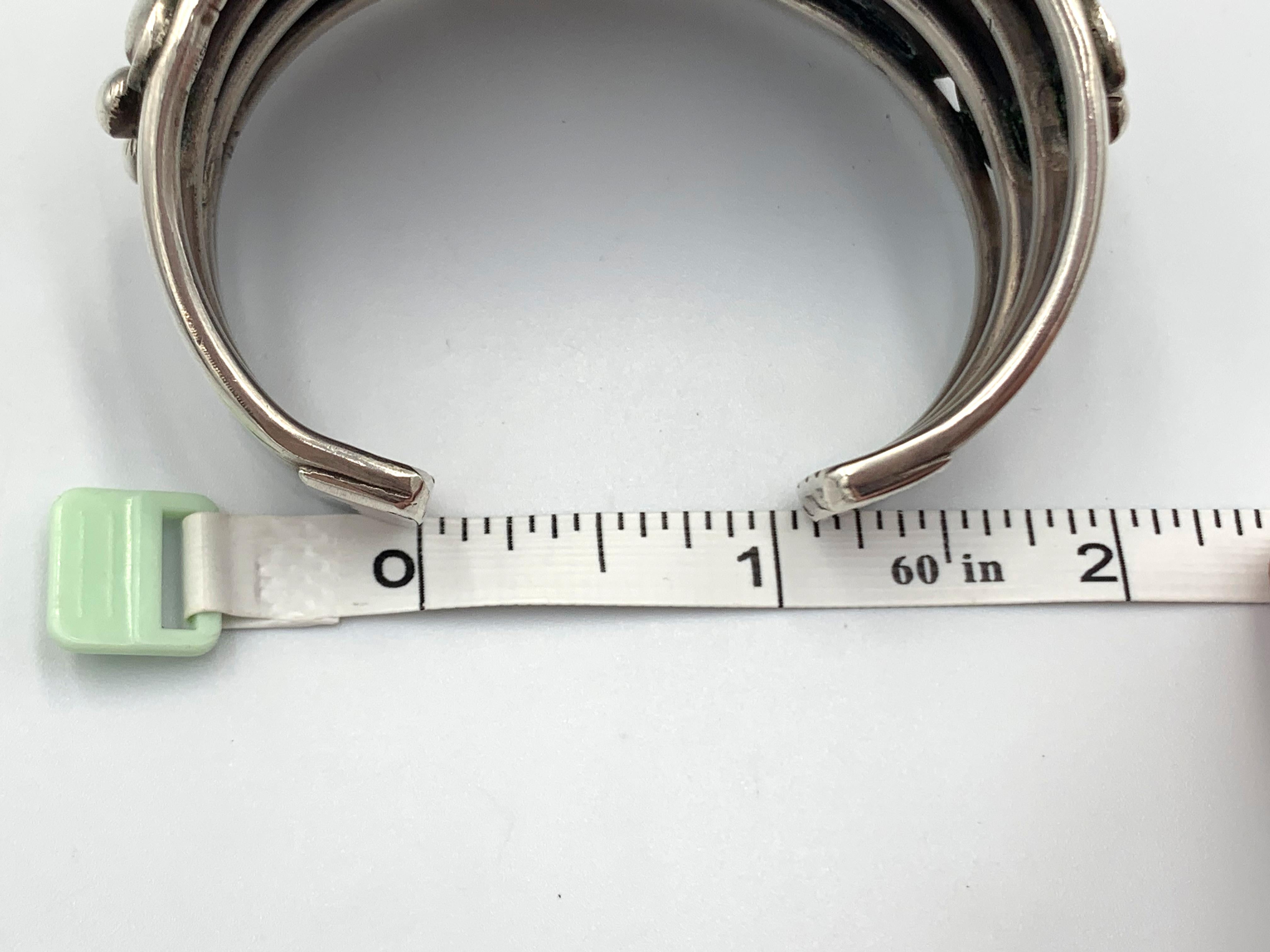 King's Manassa Türkis Manschette aus Sterling Silber von Rick Martinez im Angebot 4