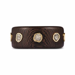 Kings of Parthia Ancient Silver Multi Coin 18K Yellow Gold Wenge Wood Bracelet