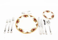 'Kings Pattern' Sterling Silver 12 Place Settings Cutlery Sheffield
