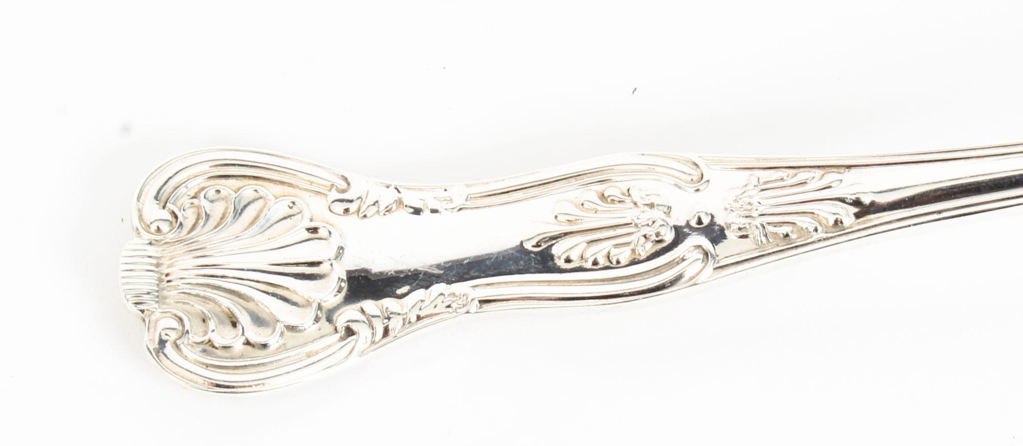 'Kings Pattern' Sterling Silver 12 Place Settings Cutlery Sheffield 9