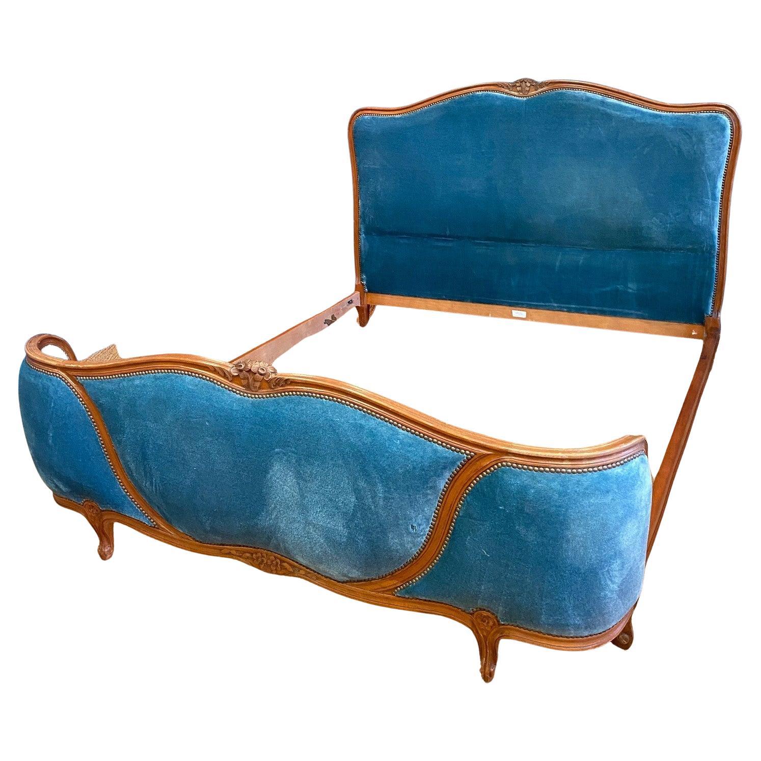Kingsize, French Upholstered Bed For Sale