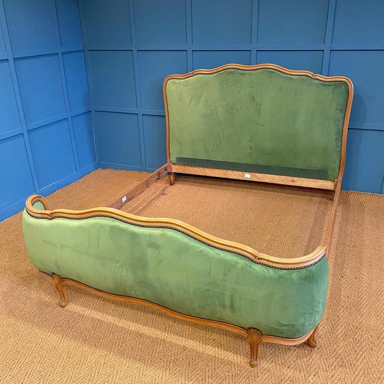 Kingsize, Antique French Upholstered Bed For Sale at 1stDibs vintage
