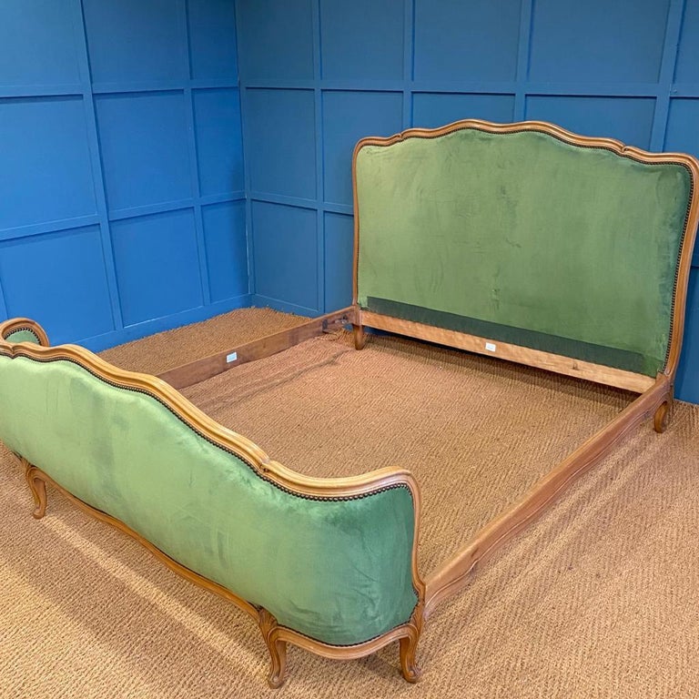 Kingsize, Antique French Upholstered Bed For Sale at 1stDibs vintage