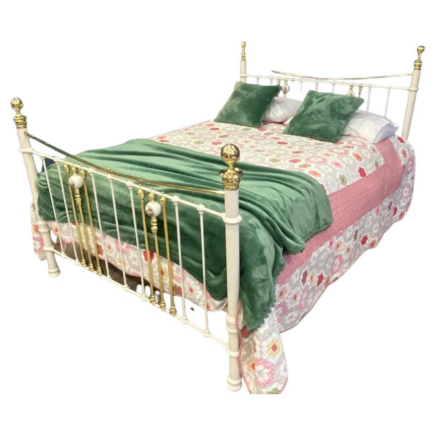 King Size English Victorian Brass and Iron Bed
