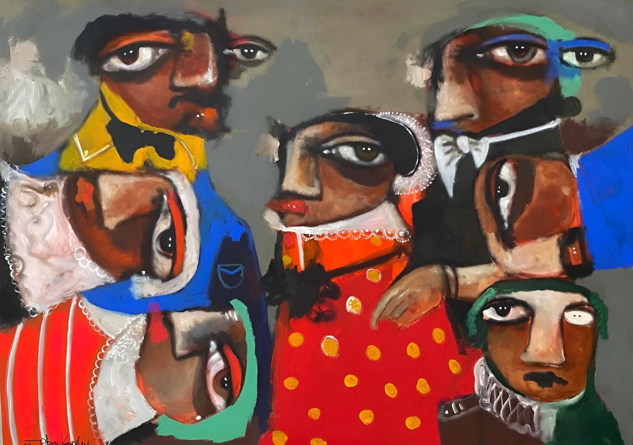 Comité d'amis (I), Peinture - Acrylique sur toile