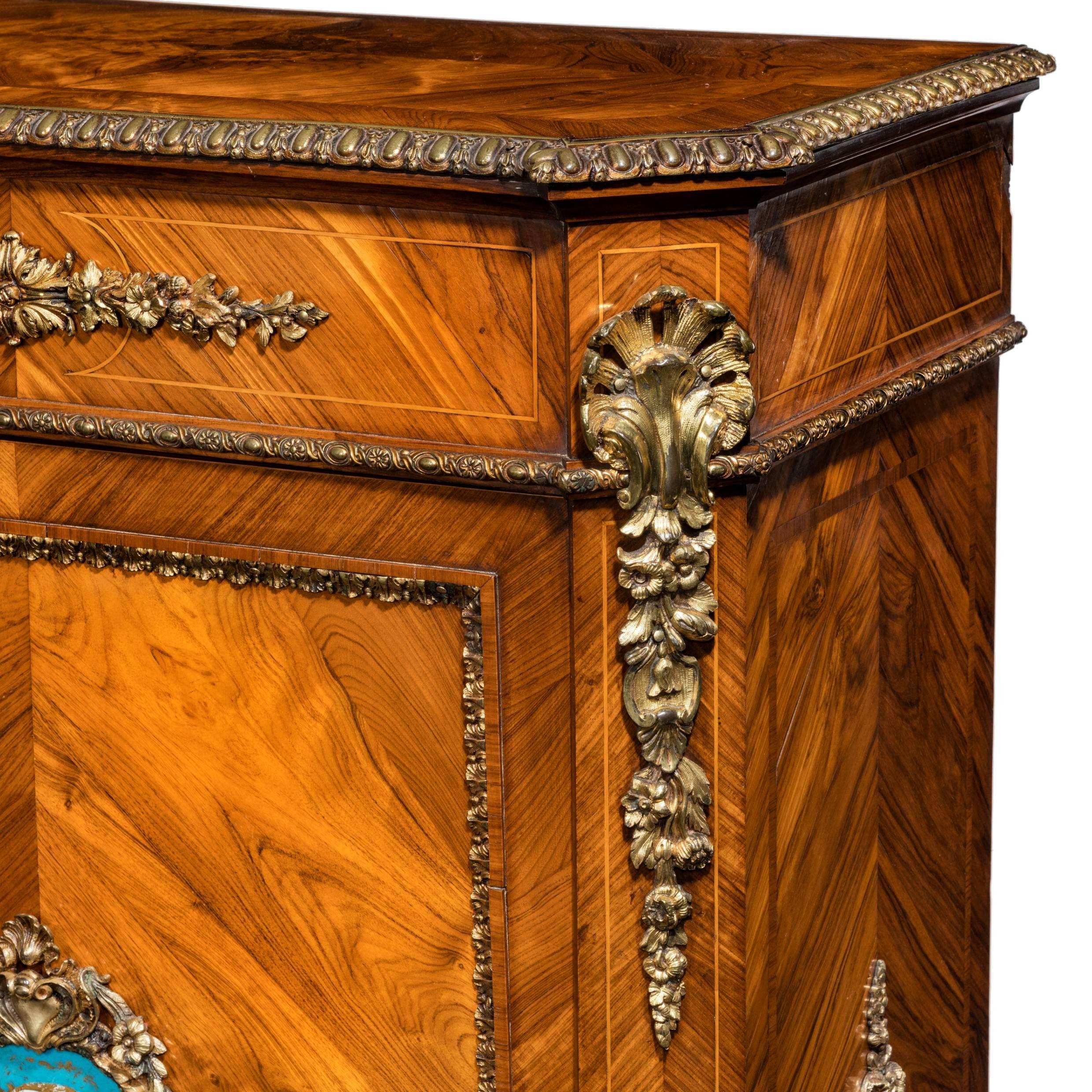 French Provincial Kingwood Antique Side Cabinet