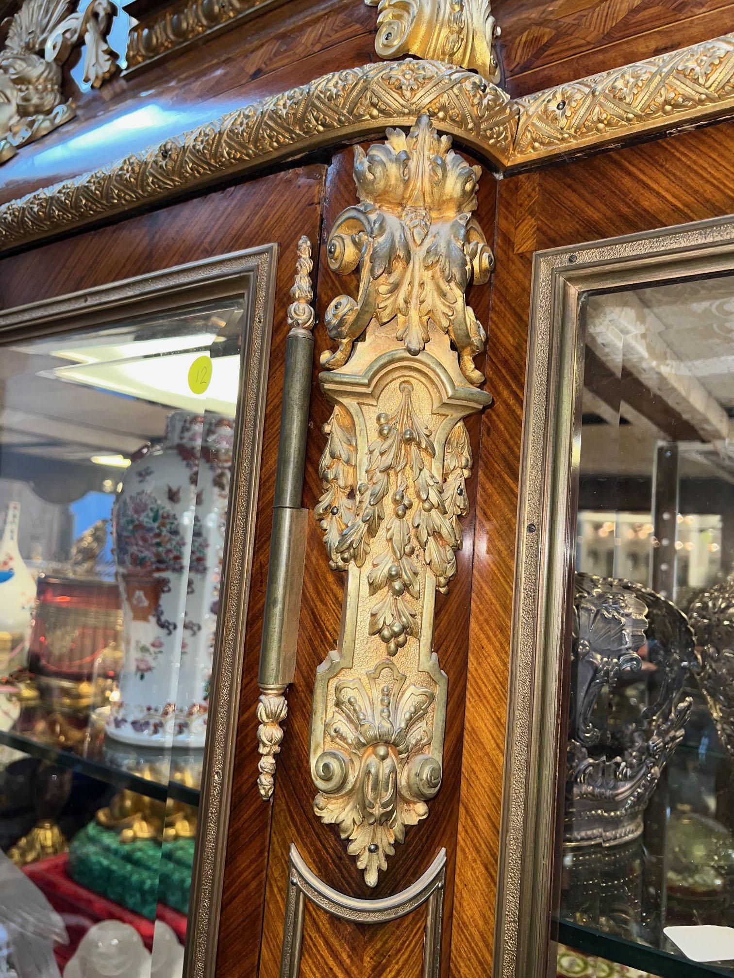 Bronze Kingwood Vitrine Attributed to Grimard For Sale
