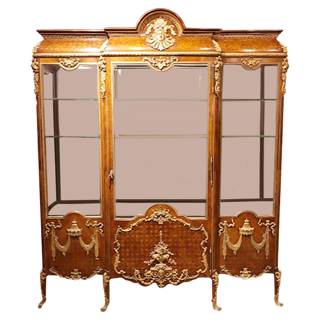 Kingwood Vitrine Attributed to Grimard For Sale