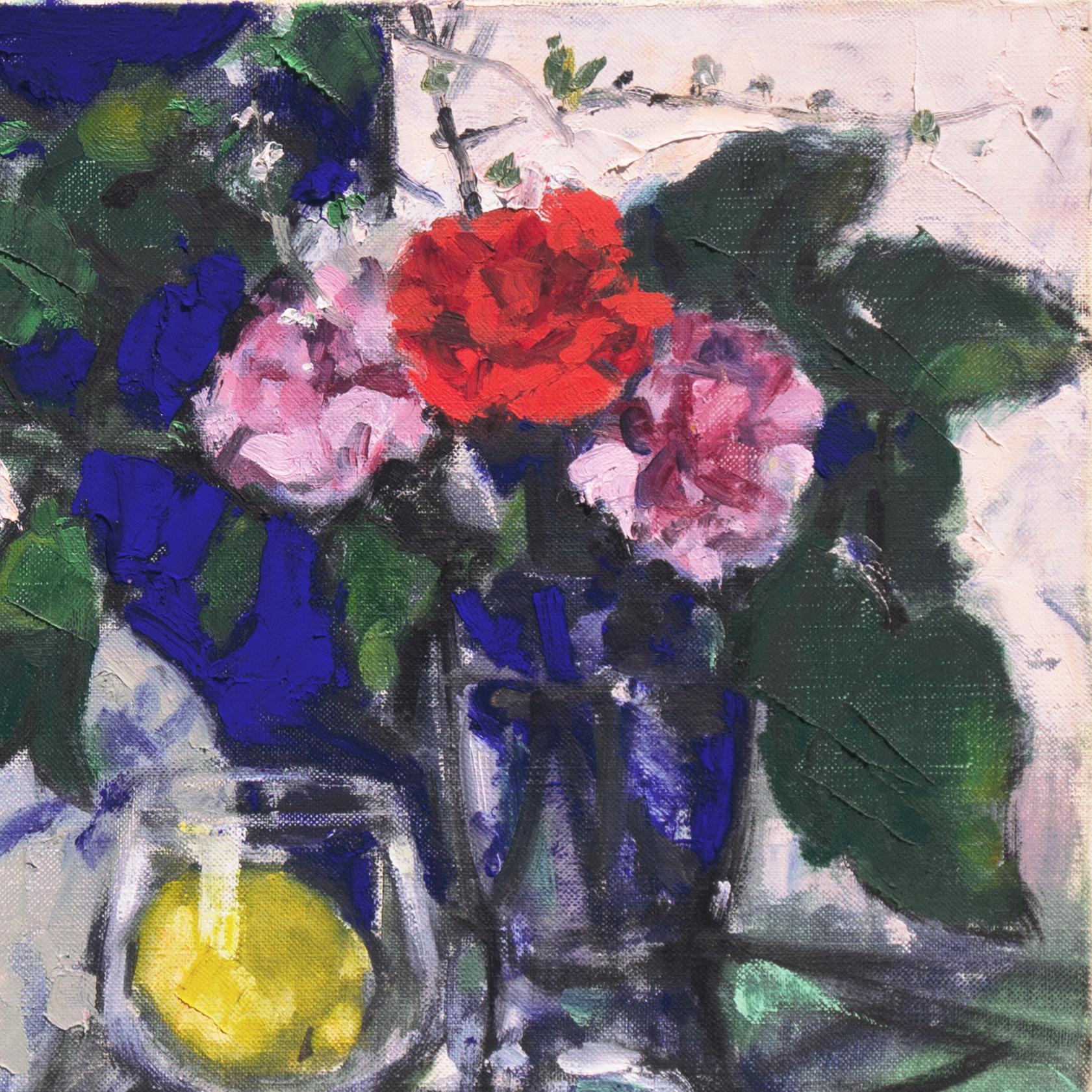 'Still Life with Carnations', Japanese Impressionist, Okinawa Art Museum, Osaka For Sale 2