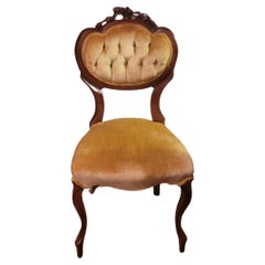 Kimball Reproductions Victorian Velvet Carved Chair