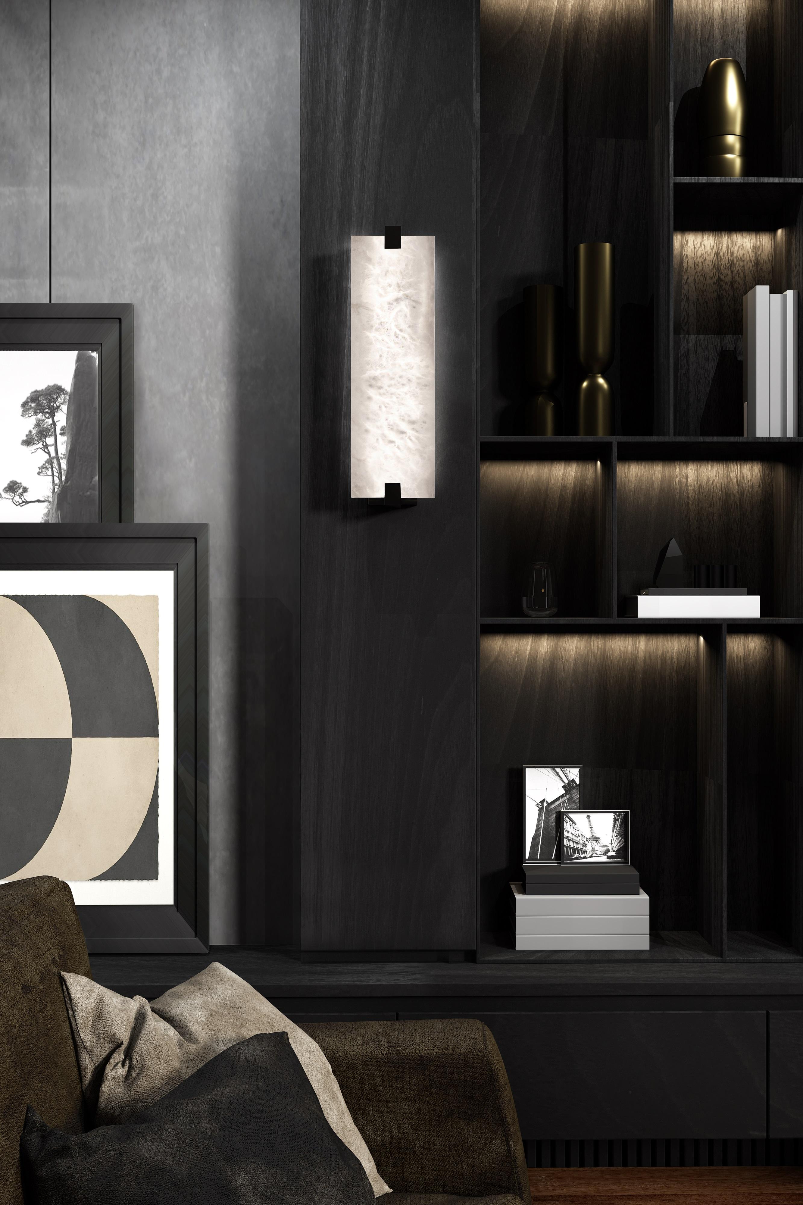Contemporary Kinkairo Medium Shiny Black Applique by Alabastro Italiano For Sale