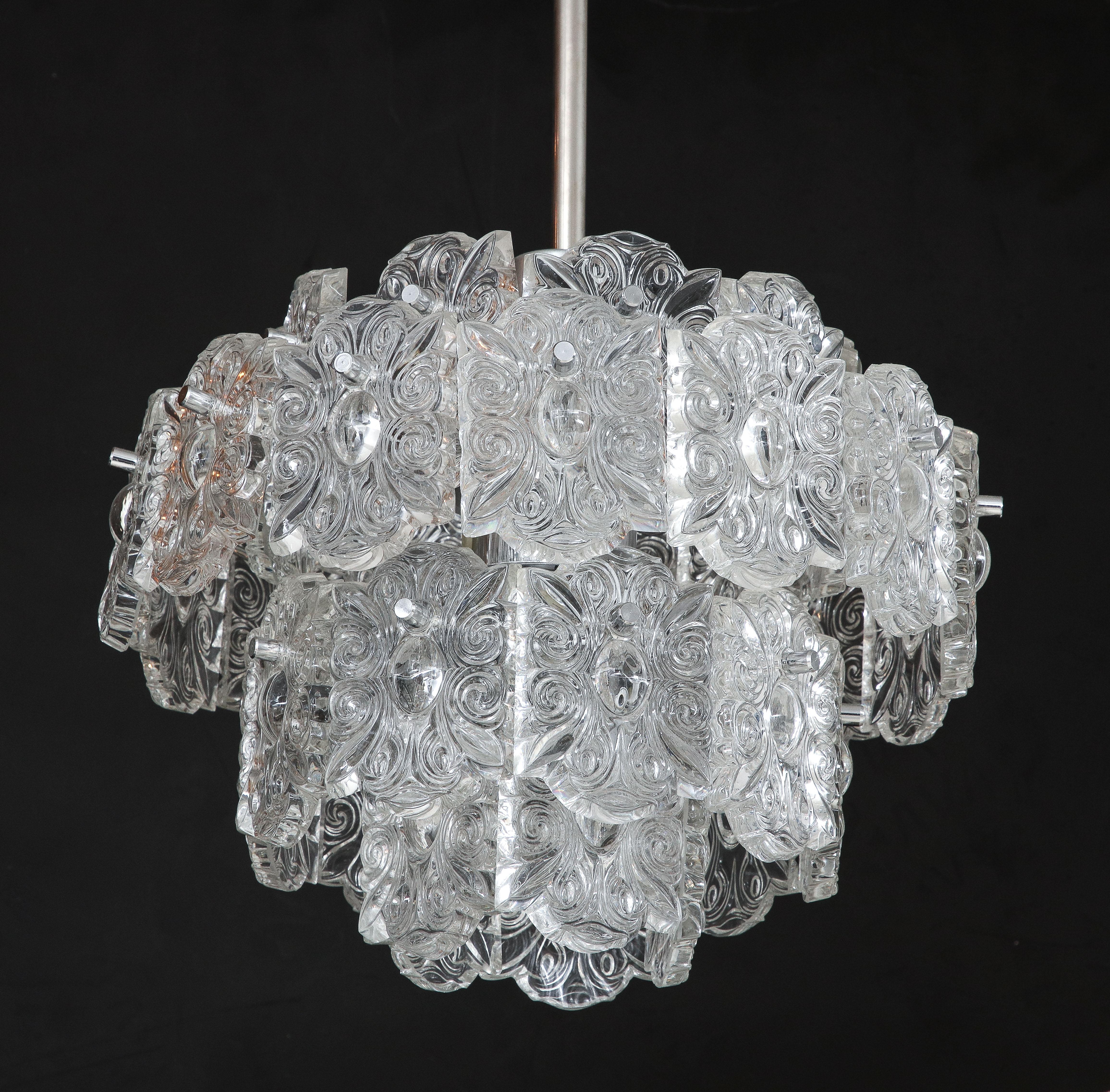 Kinkeldey, Austrian Cameo Crystal Chandelier For Sale 7