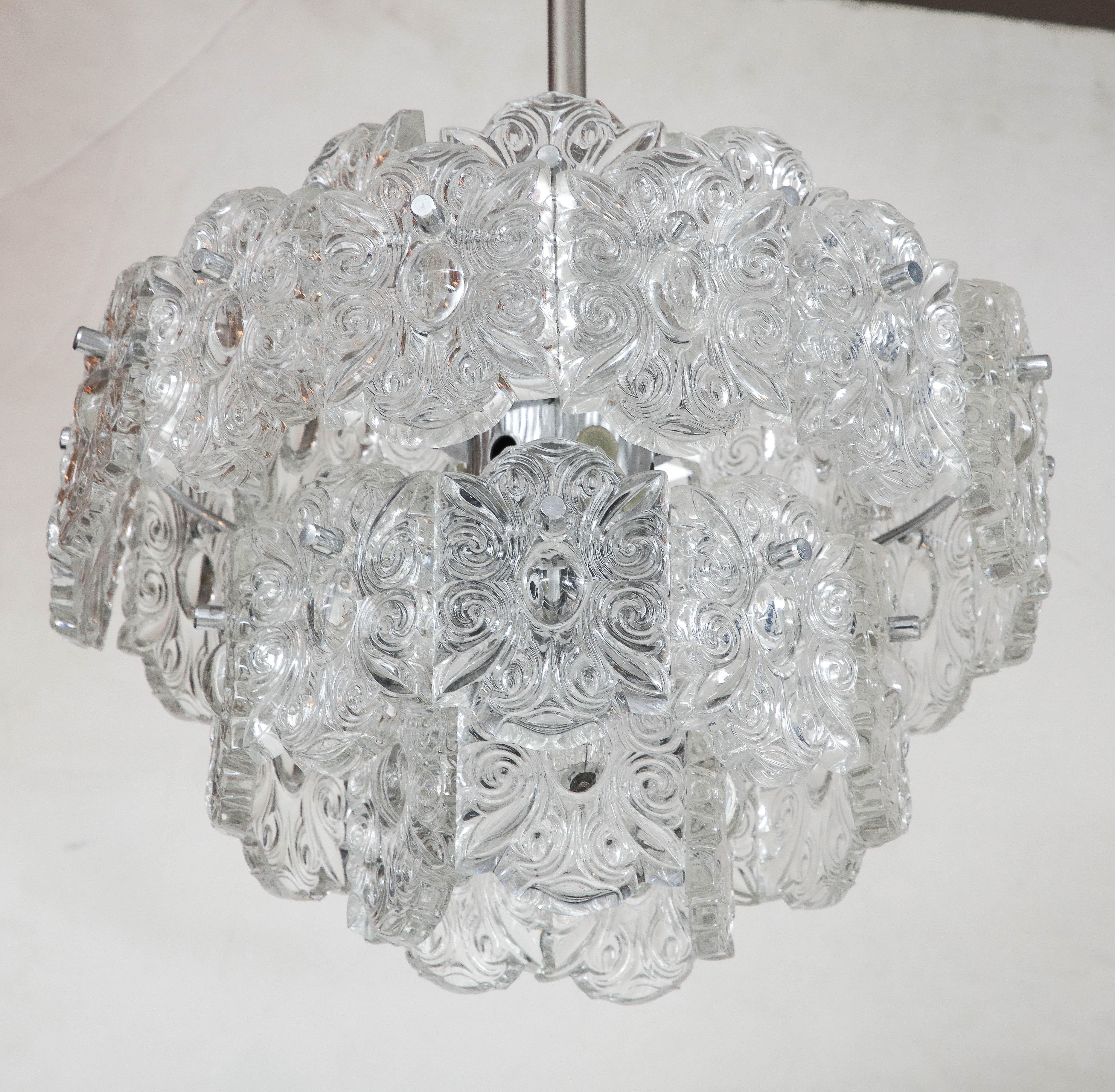 Austriaco Kinkeldey, lampadario austriaco in cristallo cammeo in vendita