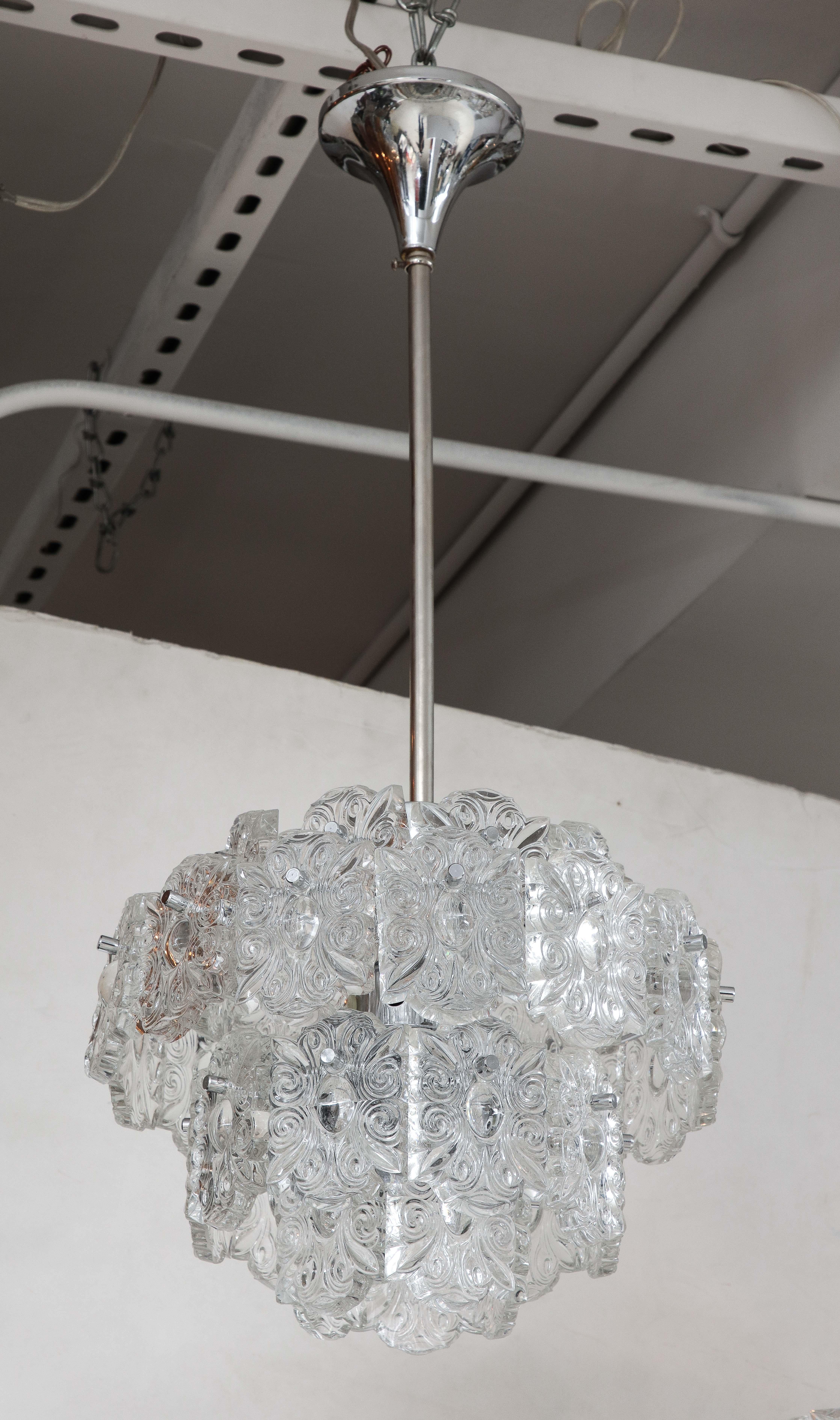 Kinkeldey, lampadario austriaco in cristallo cammeo In condizioni ottime in vendita a New York, NY