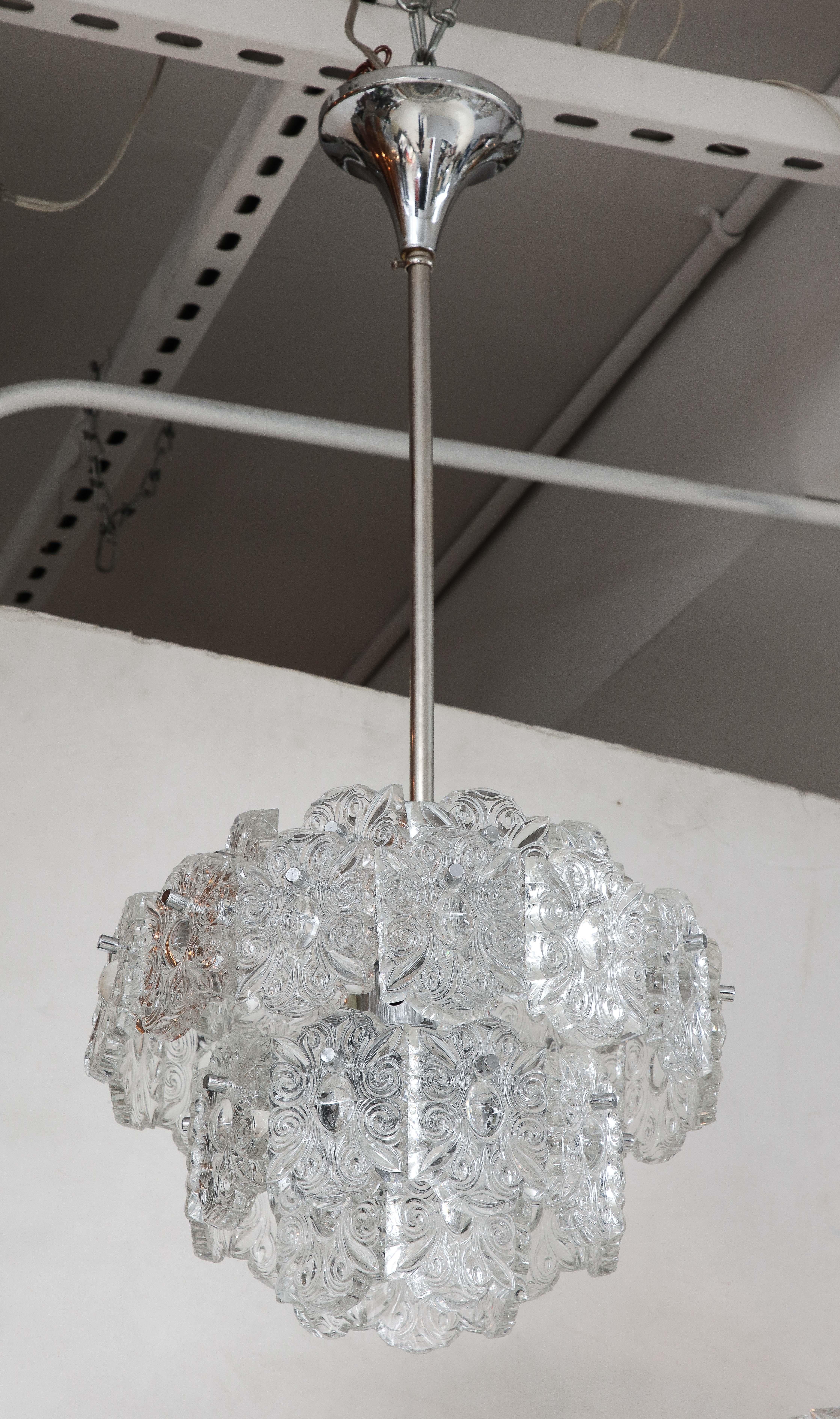 20th Century Kinkeldey, Austrian Cameo Crystal Chandelier For Sale