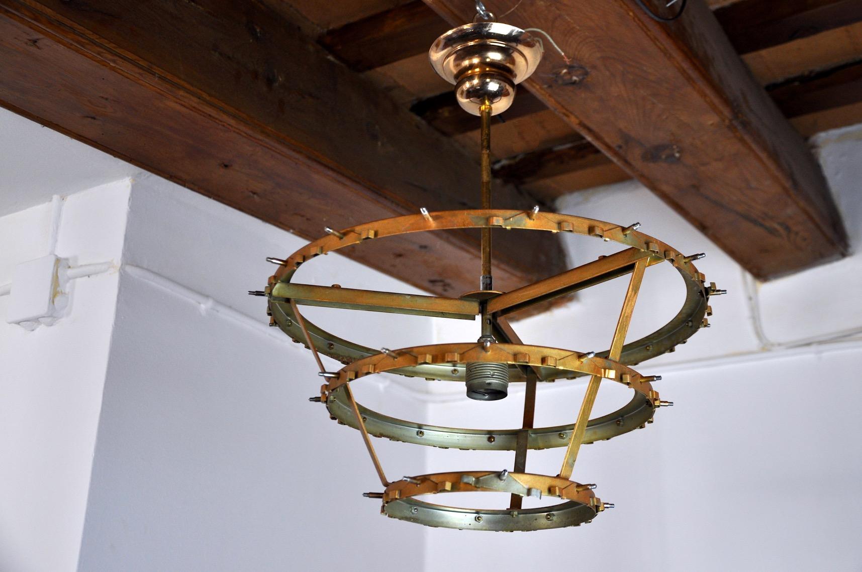 Fine XX secolo Lampadario Kinkeldey, 3 livelli, Germania, 1970 in vendita