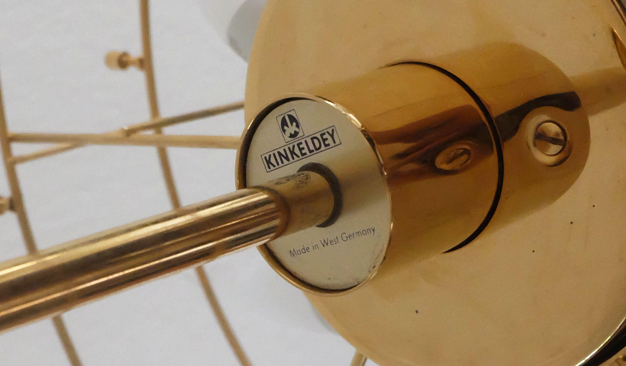 kinkeldey CHANDELIER Prismen aus Kristallglas und vergoldetem Metall 60er Jahre im Angebot 5