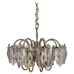 Lustre Kinkeldey en verre et or doré, Autriche 1970