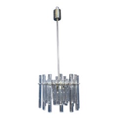 Kinkeldey Glass Rod Chandelier, Germany, 1960