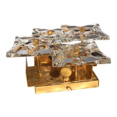 Kinkeldey Hollywood Regency Wall Lamp with Crystal Glass, 1970