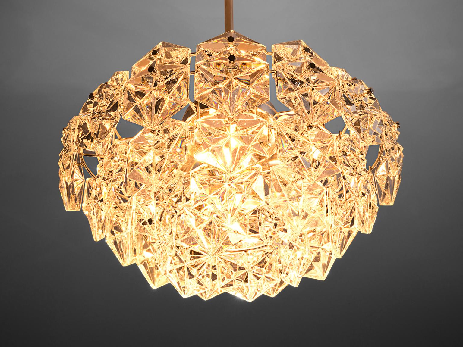 Mid-Century Modern Kinkeldey Midcentury Glass Chandelier