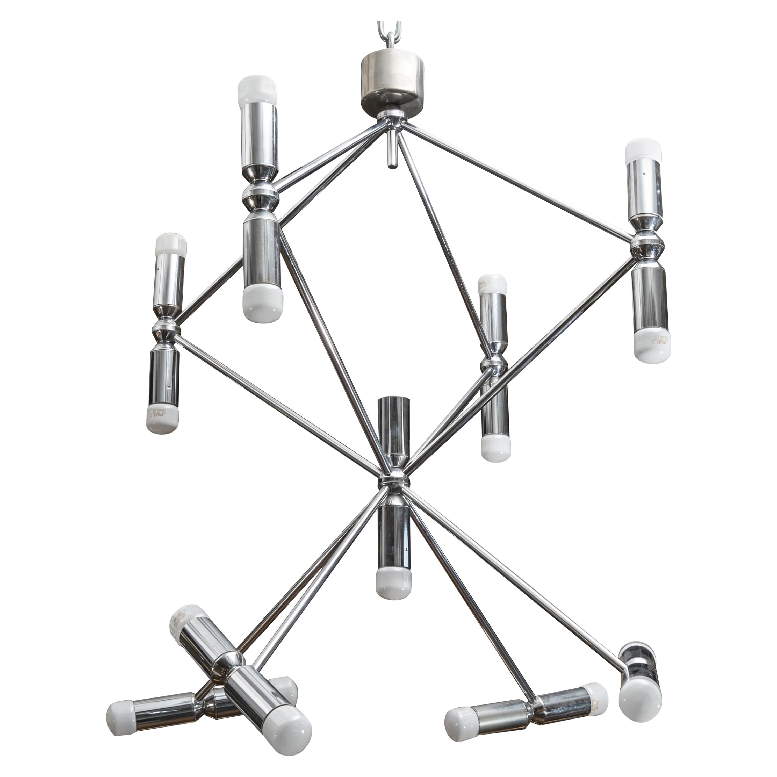 Lampadario quadrato Kinkeldey Nickeled