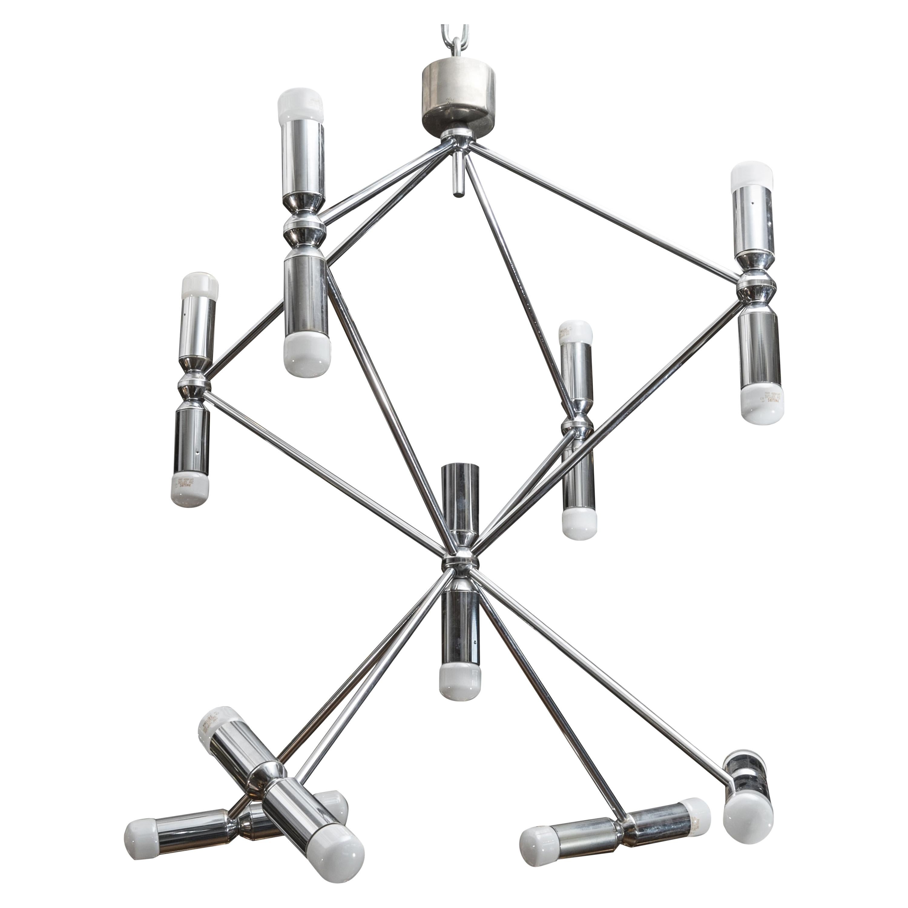 Kinkeldey Nickeled Square Chandelier