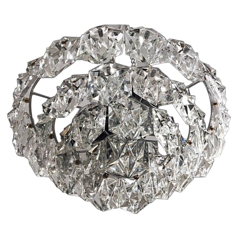 Applique Kinkeldey en verre et chrome avec diamants, Autriche, 1970 en vente