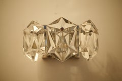 Kinkeldey  Sconces Chrome and Crystal, 1970